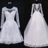 Sleeves Lace Illusion Short Bridal Gowns BENNYS 