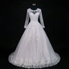 Sleeves Lace Illusion Short Bridal Gowns BENNYS 