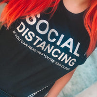 Social Distancing Women's T-shirt Short Sleeve Summer Tops BENNYS 