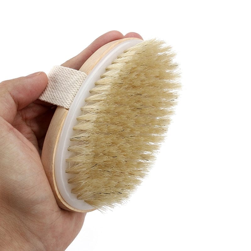 Soft Natural Bristle Wooden Bath Shower Bristle Brush SPA Body Brushes BENNYS 