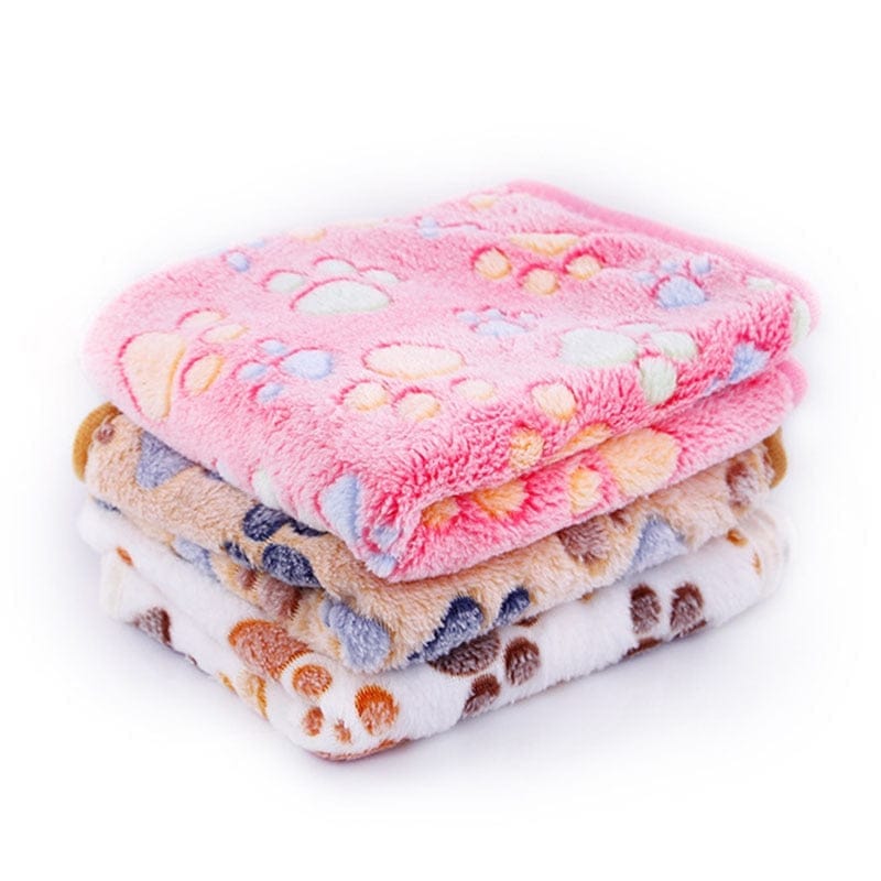 Soft Pet Blanket Winter Dog Cat Bed Mat Foot Print Warm Sleeping Mattress BENNYS 