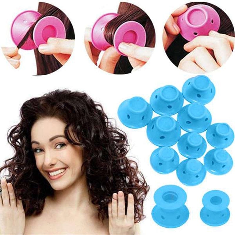 Soft Rubber Magic Hair Care Rollers Silicone Hair Curlers No Heat Hair Styling Tool BENNYS 