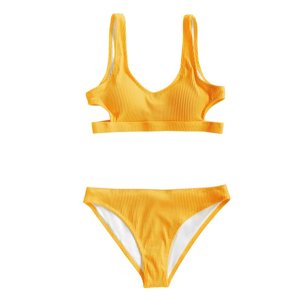 Solid Bikini Set For Women Padded Two Piece Set BENNYS 