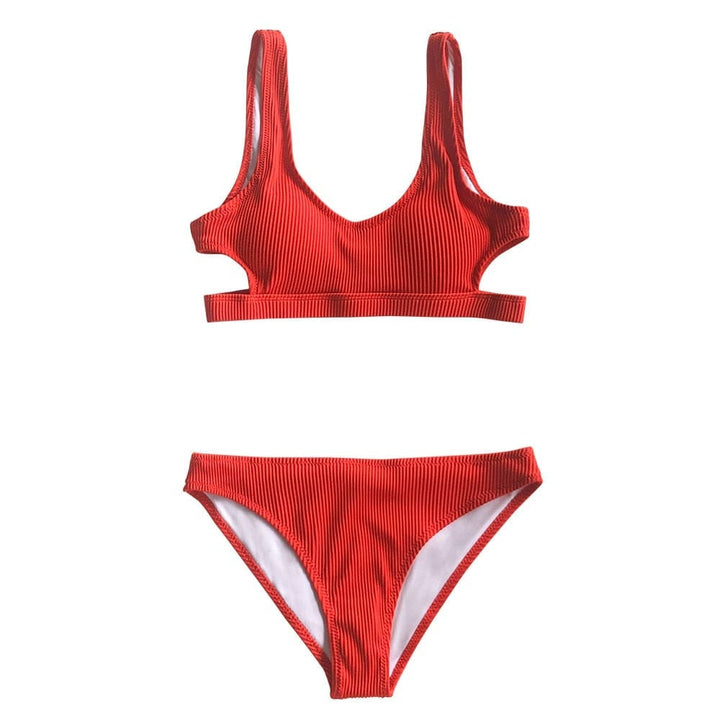 Solid Bikini Set For Women Padded Two Piece Set BENNYS 