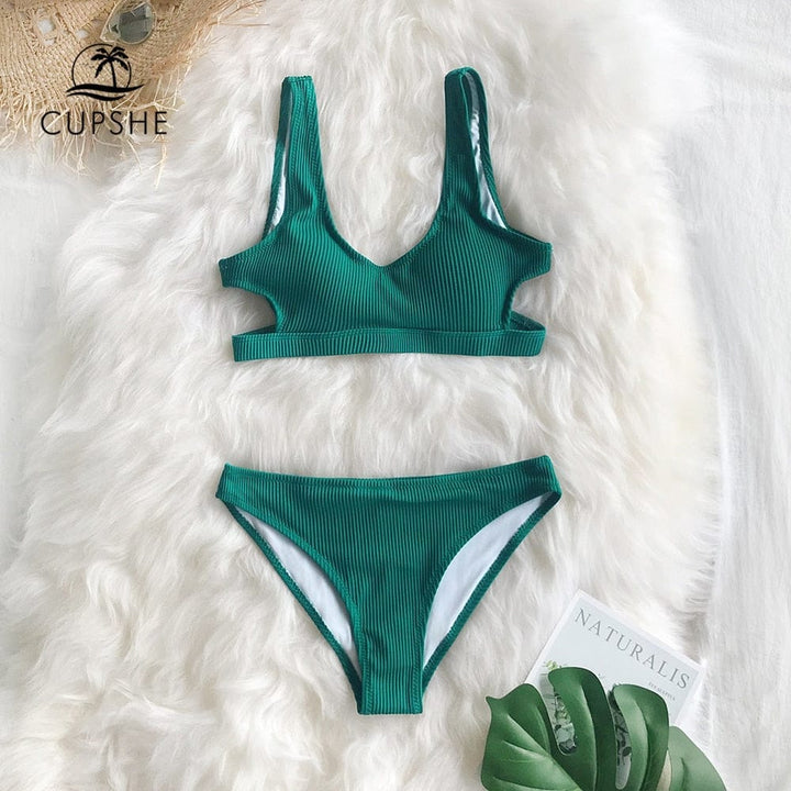 Solid Bikini Set For Women Padded Two Piece Set BENNYS 