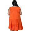Solid Casual Plus Size Dresses for Women 2022 Summer Sleeveless Midi Dress BENNYS 