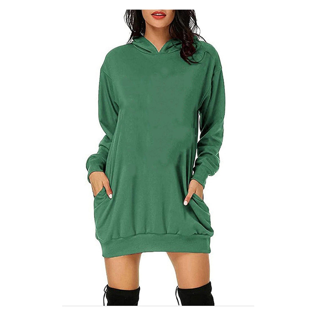 Solid Color Hat Dress Sweater Loose Feature Long Sleeves BENNYS 