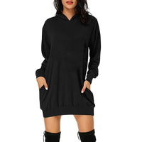 Solid Color Hat Dress Sweater Loose Feature Long Sleeves BENNYS 