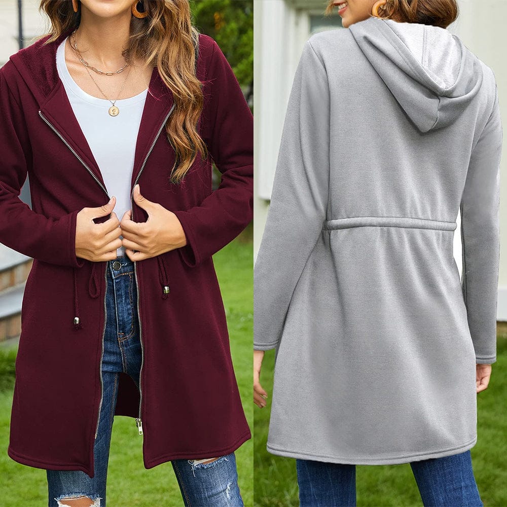 Solid Color Hoodie Women's Jacket Cardigan BENNYS 