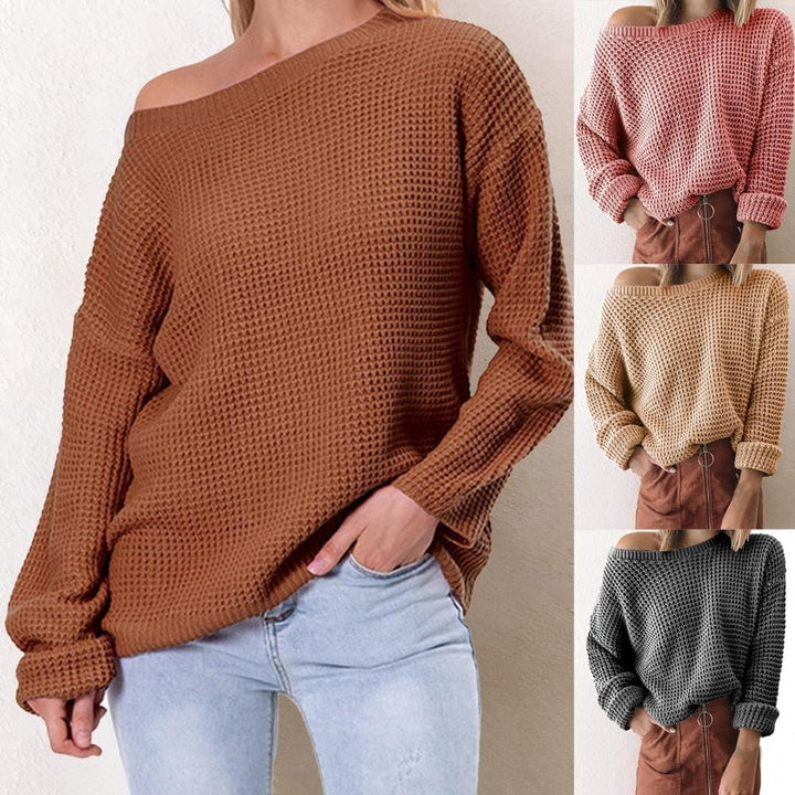 Solid Color Low Neck Sweater For Women BENNYS 