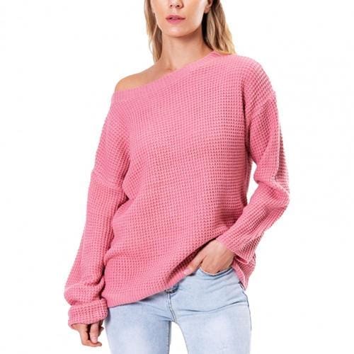 Solid Color Low Neck Sweater For Women BENNYS 