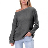 Solid Color Low Neck Sweater For Women BENNYS 