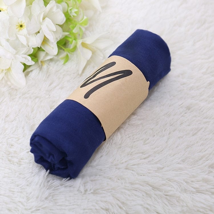 Solid Color Scarf For Women Breathable Cotton Head Scarves BENNYS 