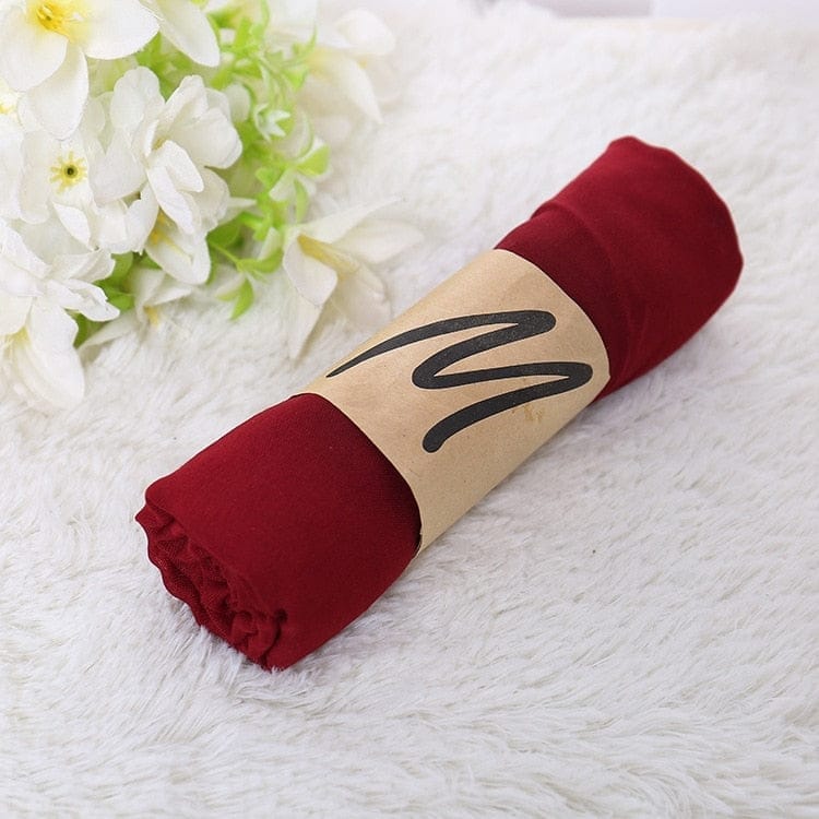 Solid Color Scarf For Women Breathable Cotton Head Scarves BENNYS 