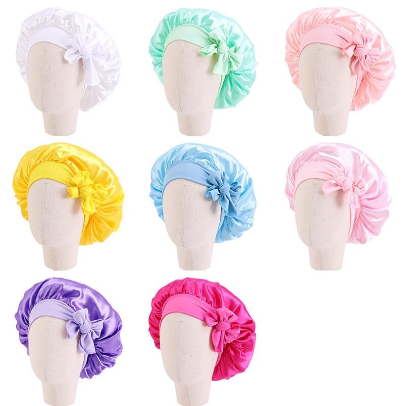 Solid Satin Silk Bonnet Baby Night Sleep Cap Beanies BENNYS 