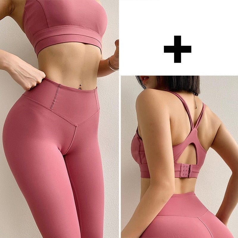 Yoga set workout clothes for women sports set outfit fitness