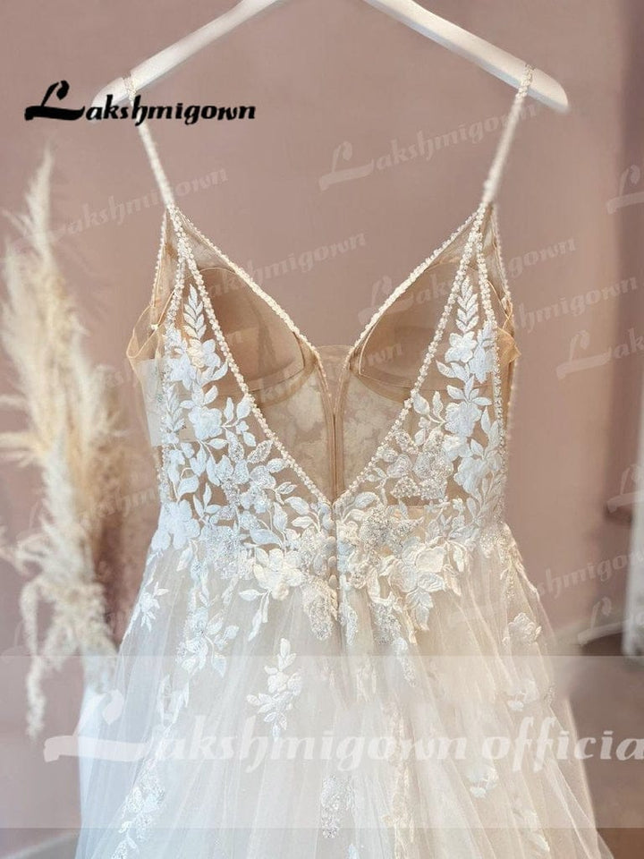 Spaghetti Straps Vintage Lace Wedding Dress BENNYS 