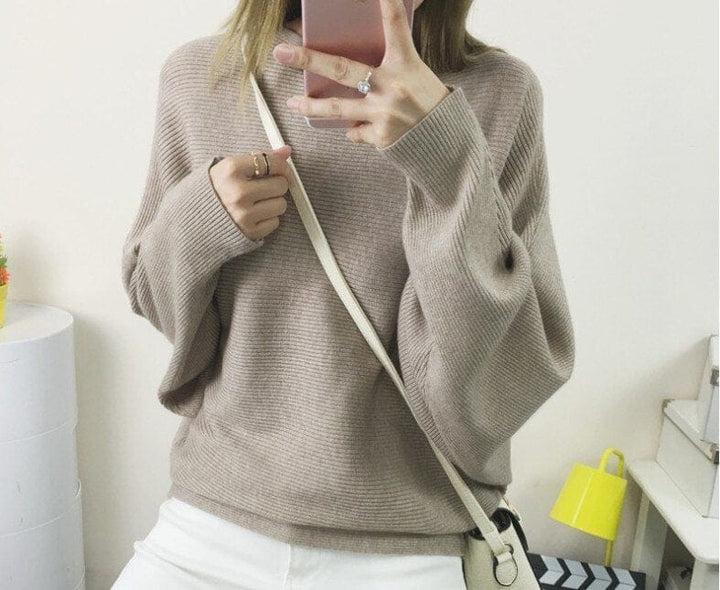 Spring And Fall Sweater For Women Knit Ribbed Pullover BENNYS 