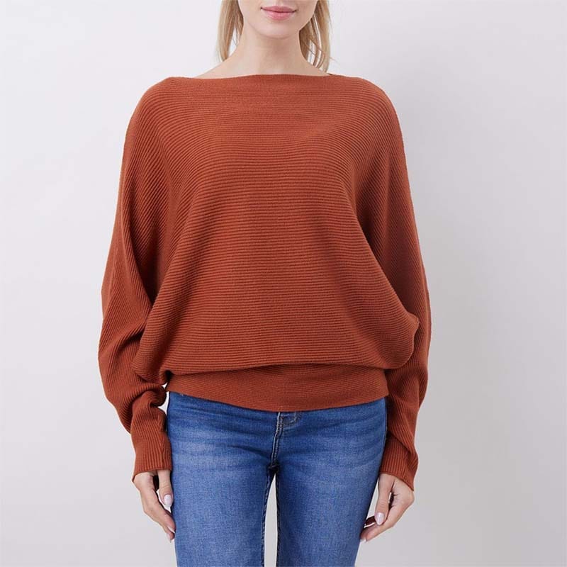 Spring And Fall Sweater For Women Knit Ribbed Pullover BENNYS 