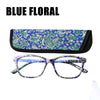 Square Spring Hinge Floral Printed Anti Blue Light Reading Glasses BENNYS 
