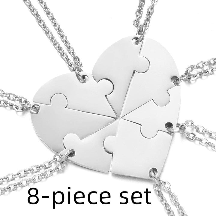 Stainless Steel Combination Heart-shaped Necklace Lettering BENNYS 