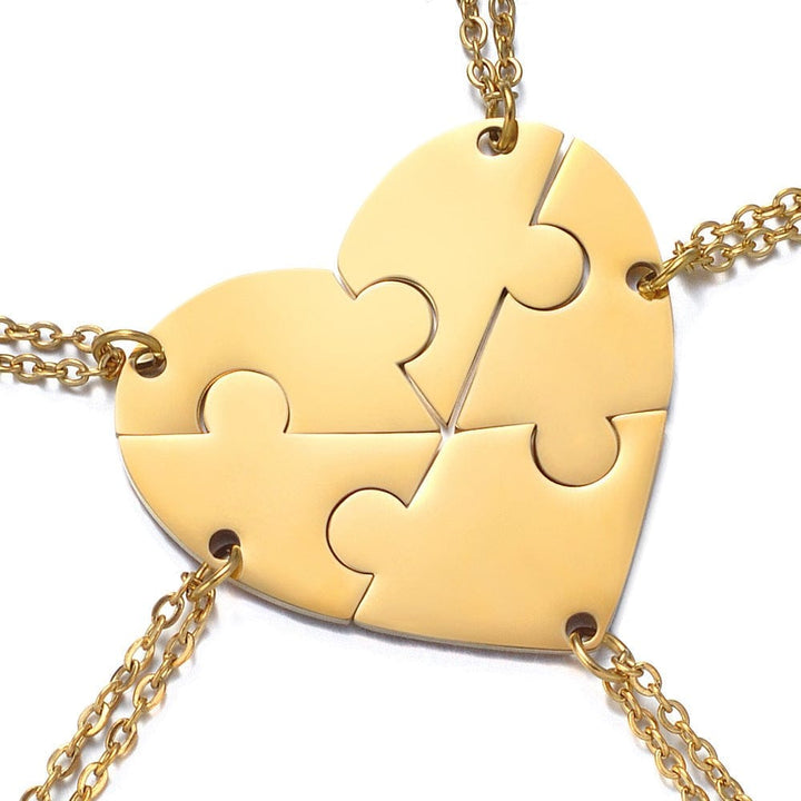 Stainless Steel Combination Heart-shaped Necklace Lettering BENNYS 