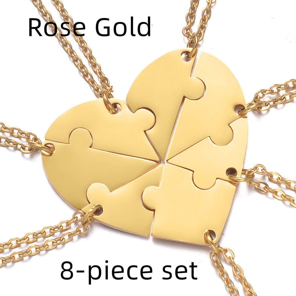 Stainless Steel Combination Heart-shaped Necklace Lettering BENNYS 