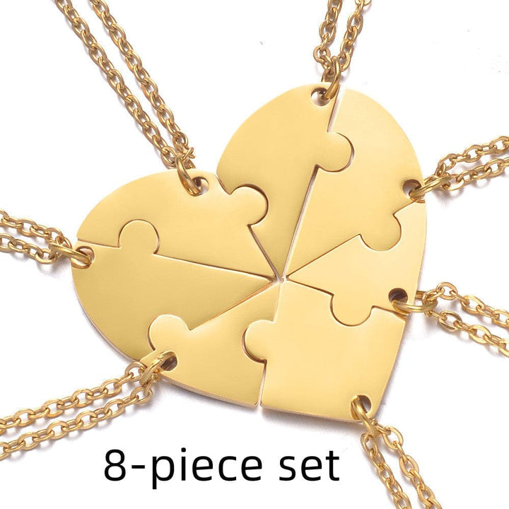 Stainless Steel Combination Heart-shaped Necklace Lettering BENNYS 