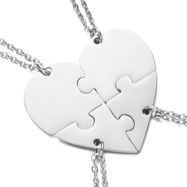 Stainless Steel Combination Heart-shaped Necklace Lettering BENNYS 