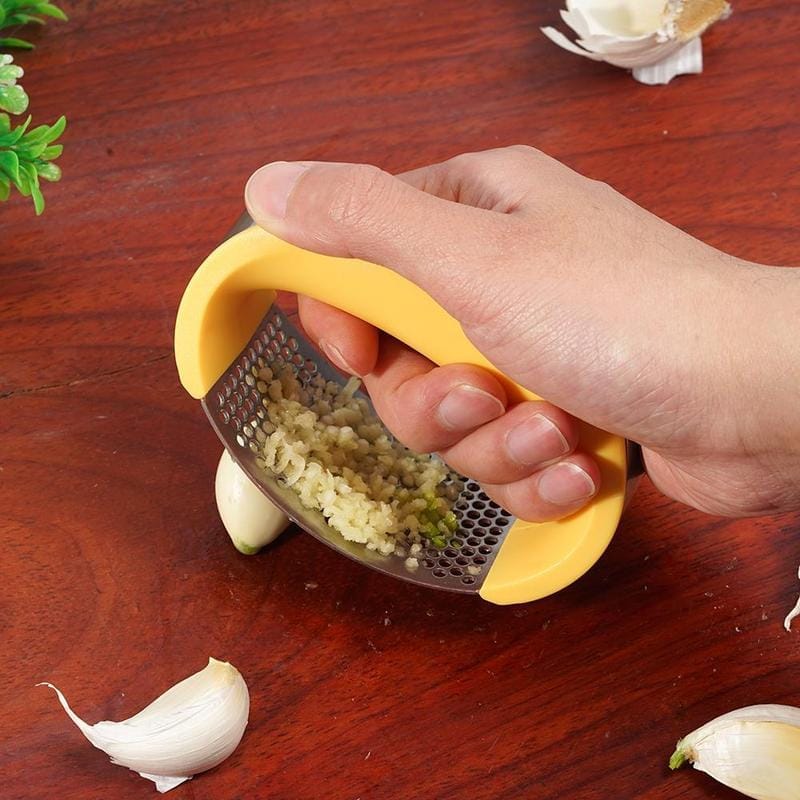 Stainless Steel Garlic Masher Garlic Press Household Manual Curve Fruit Vegetable Tools Kitchen Gadgets BENNYS 