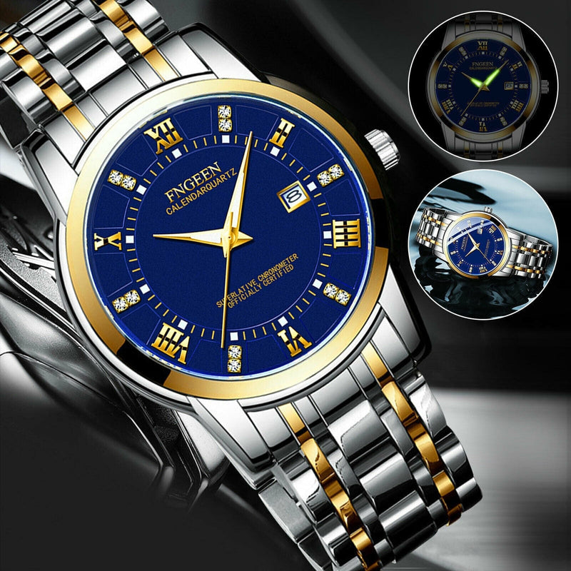 Stainless Steel Watch For MEN Quartz Luminous Classic Watches For Father Elderly BENNYS 