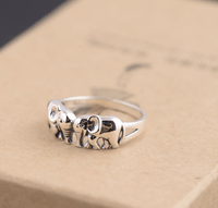 Sterling Silver Rings Fine Of Auspicious Elephant Jewelry Rings For Women Thai Sliver Rings Charms BENNYS 
