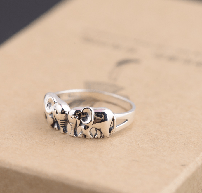 Sterling Silver Rings Fine Of Auspicious Elephant Jewelry Rings For Wo –  Bennys Beauty World