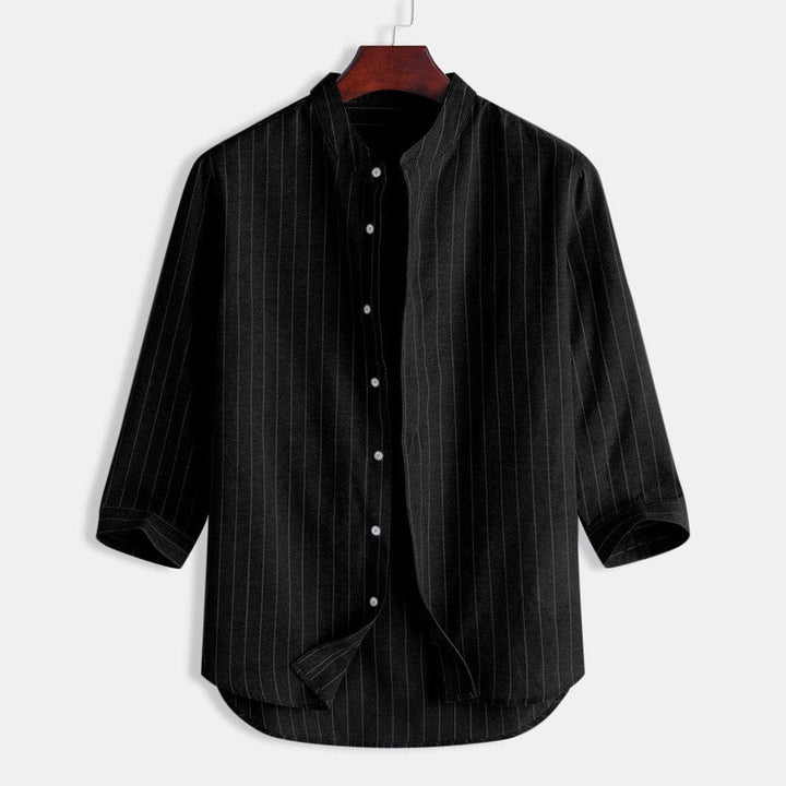 Striped Linen Three Quarter Sleeve Men's Shirt BENNYS 