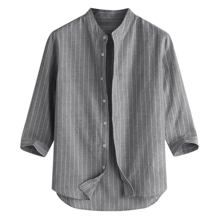 Striped Linen Three Quarter Sleeve Men's Shirt BENNYS 