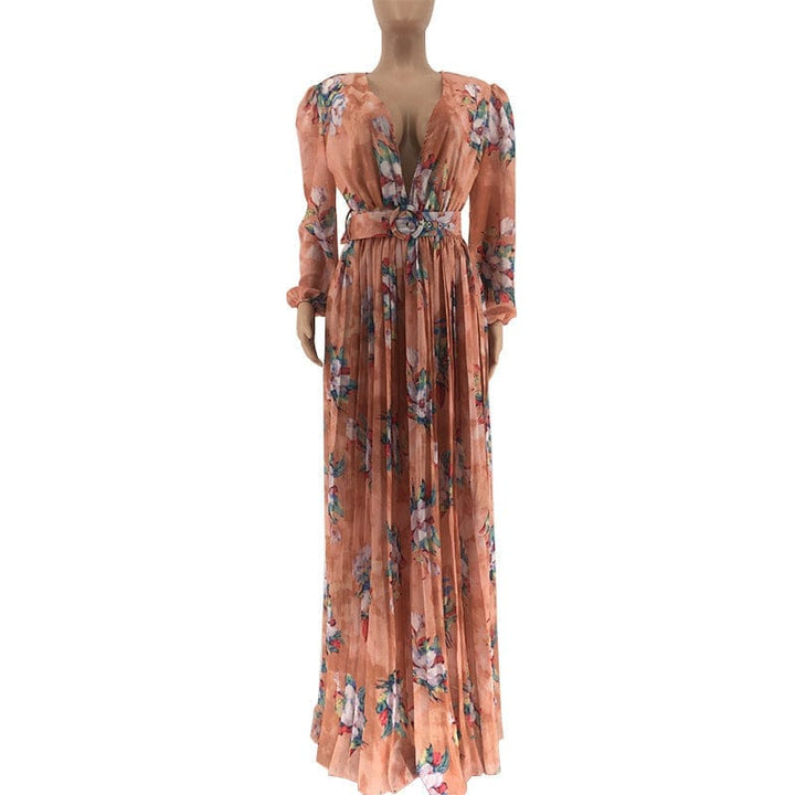 Summer 2022 Printed Deep V Neck Dress BENNYS 