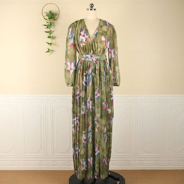 Summer 2022 Printed Deep V Neck Dress BENNYS 