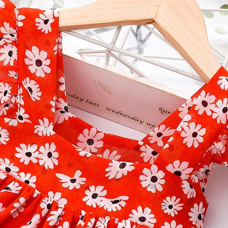 Summer Baby Girls Sleeveless Flower Print Dresses BENNYS 