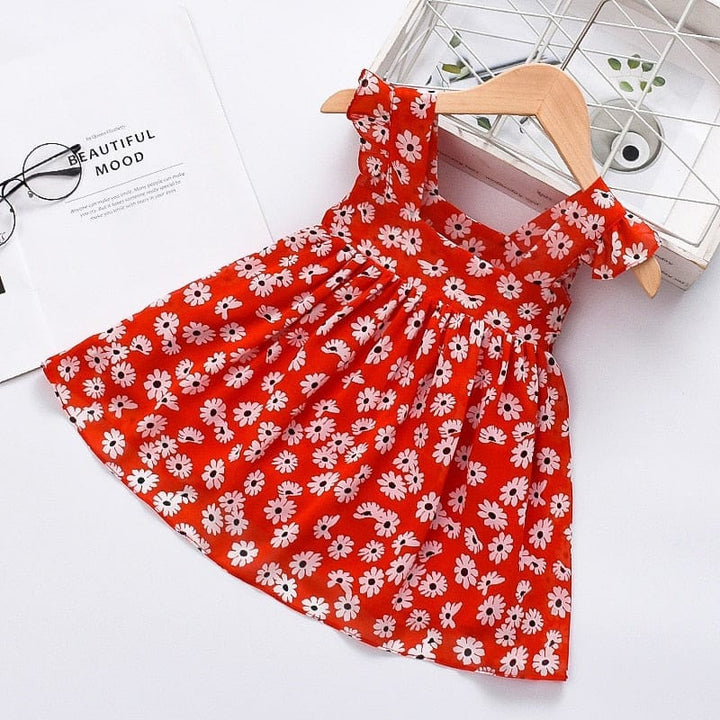 Summer Baby Girls Sleeveless Flower Print Dresses BENNYS 