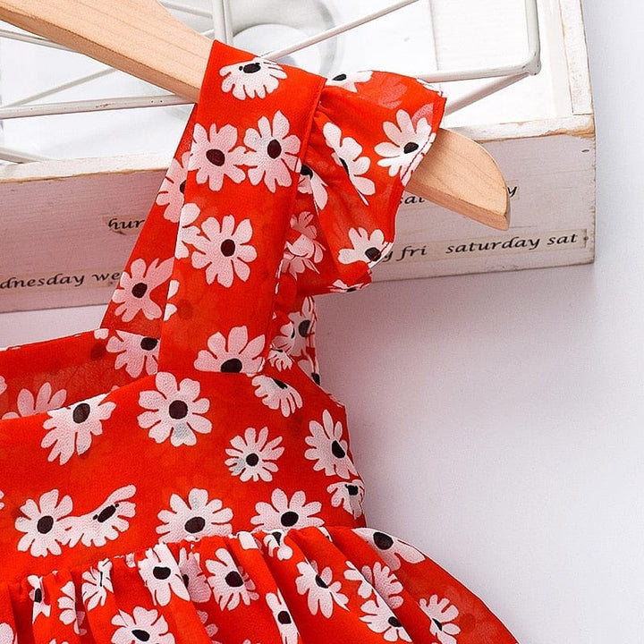 Summer Baby Girls Sleeveless Flower Print Dresses BENNYS 