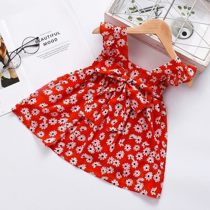 Summer Baby Girls Sleeveless Flower Print Dresses BENNYS 