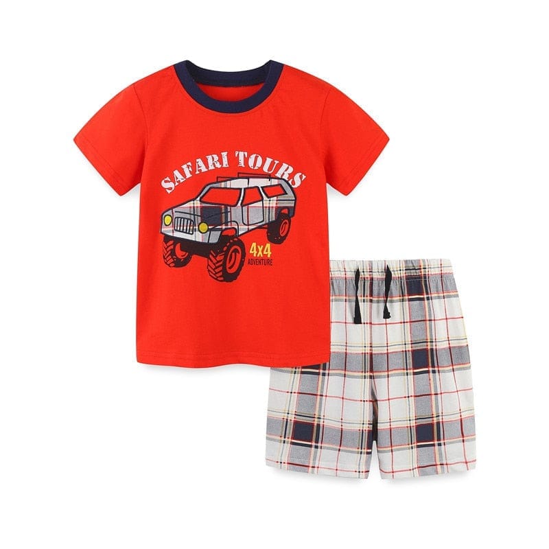 Summer Boys And Girls Clothing Sets 2 Pcs Suits Tops + Shorts Kids Outfits BENNYS 