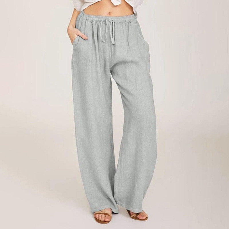 Summer Fashion Pants Plus Size 3xl Women Casual Solid Cotton Pants BENNYS 