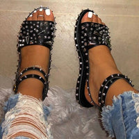 Summer Female Fashion Flats Cool Ladies Ankle Buckle Strap Sandals BENNYS 