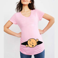 Summer Funny Cartoon Print Maternity T-Shirt BENNYS 