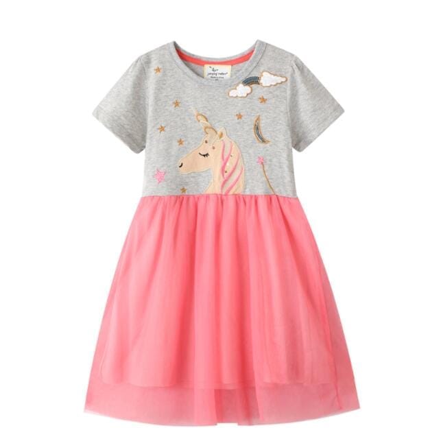 Summer Girls Dress For Kids Dresses toddler rainbow unicorn dress BENNYS 