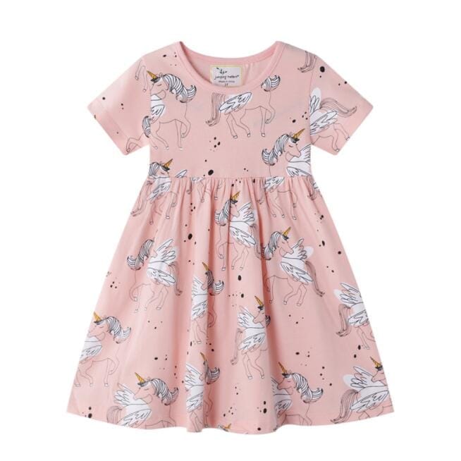 Summer Girls Dress For Kids Dresses toddler rainbow unicorn dress BENNYS 