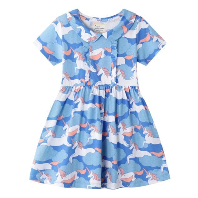 Summer Girls Dress For Kids Dresses toddler rainbow unicorn dress BENNYS 