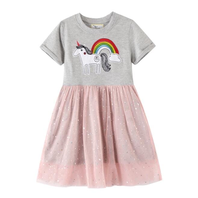 Summer Girls Dress For Kids Dresses toddler rainbow unicorn dress BENNYS 