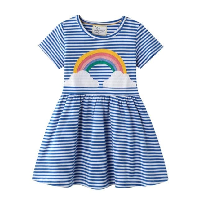 Summer Girls Dress For Kids Dresses toddler rainbow unicorn dress BENNYS 